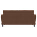 Selma Velvet Upholstered Crescent Arm Sofa Rust