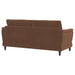 Selma Velvet Upholstered Crescent Arm Sofa Rust