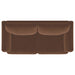 Selma Velvet Upholstered Crescent Arm Sofa Rust