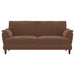 Selma 2-piece Velvet Upholstered Crescent Arm Sofa Set Rust