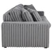 Jacana Corduroy Upholstered Dual Power Chaise Sofa Grey