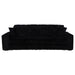 Jacana Corduroy Upholstered Dual Power Chaise Sofa Black