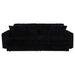 Jacana Corduroy Upholstered Dual Power Chaise Sofa Black
