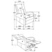Grant Upholstered Power Recliner Chair Brown