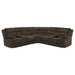 Atkinson Upholstered Reclining Sectional Sofa Chocolate