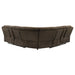 Atkinson Upholstered Reclining Sectional Sofa Chocolate