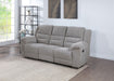 Gilson Chenille Upholstered Reclining Sofa Grey