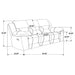 Gilson Chenille Upholstered Reclining Sofa Grey