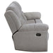 Gilson Chenille Upholstered Reclining Sofa Grey
