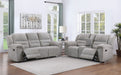 Gilson 2-piece Chenille Upholstered Reclining Sofa Set Grey