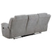 Gilson 2-piece Chenille Upholstered Reclining Sofa Set Grey