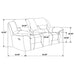 Gilson Chenille Upholstered Reclining Loveseat Grey