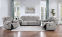 Gilson Chenille Upholstered Reclining Loveseat Grey