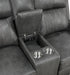 Raelynn 3-piece Upholstered Reclining Sofa Set Grey