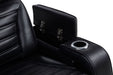 Zuma 3-piece Faux Leather Dual Power LED Sofa Set Black