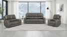 Brickston Triple Power Reclining Sofa Charcoal