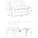 Brickston Triple Power Reclining Loveseat Grey