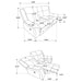 Lawrence 2-piece Upholstered Reclining Sofa Set Charcoal