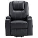 Armstrong Upholstered Power Lift Massage Recliner Espresso