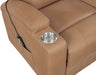 Armstrong Upholstered Power Lift Massage Recliner Camel