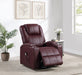 Armstrong Upholstered Power Lift Massage Recliner Wine
