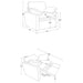 Collins Upholstered Power Recliner Chair Dark Grey