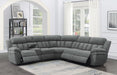 Bahrain 6-piece Modular Power Reclining Sectional Charcoal