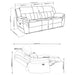 Bahrain Upholstered Power Sofa Charcoal