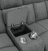 Bahrain 5-piece Upholstered Home Theater Seating Charcoal
