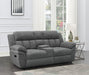 Bahrain Upholstered Motion Loveseat Charcoal