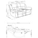 Bahrain Upholstered Power Loveseat Charcoal