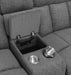 Bahrain Upholstered Motion Loveseat Charcoal