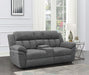 Bahrain Upholstered Power Loveseat Charcoal