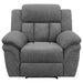 Bahrain Upholstered Glider Recliner Charcoal