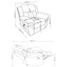 Bahrain Upholstered Glider Recliner Charcoal