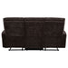 Navarro Chenille Upholstered Reclining Sofa Dark Brown