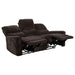 Navarro 3-piece Upholstered Reclining Sofa Set Dark Brown