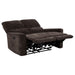 Navarro Chenille Upholstered Reclining Loveseat Dark Brown