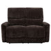 Navarro Chenille Upholstered Reclining Loveseat Dark Brown