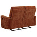 Navarro 2-piece Upholstered Reclining Sofa Set Orange