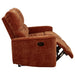 Navarro Chenille Upholstered Reclining Loveseat Burnt Orange