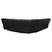 Hewitt Leather Dual Power Reclining Sectional Sofa Black