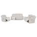 Kennett 3-piece Chenille Power Reclining Sofa Set Ivory