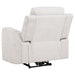 Kennett 3-piece Chenille Power Reclining Sofa Set Ivory