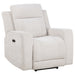 Kennett Chenille Upholstered Power Recliner Chair Ivory