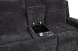 Kennett Chenille Upholstered Power Reclining Loveseat Grey