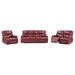 Camila 3-piece Upholstered Reclining Sofa Set Red