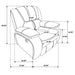 Camila Upholstered Glider Recliner Chair Red