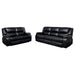 Camila 2-piece Upholstered Reclining Sofa Set Black