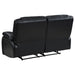 Camila 3-piece Upholstered Reclining Sofa Set Black